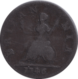 1746 FARTHING ( FAIR ) - FARTHING - Cambridgeshire Coins