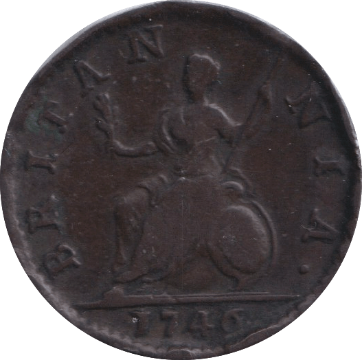 1746 FARTHING ( GF ) - FARTHING - Cambridgeshire Coins