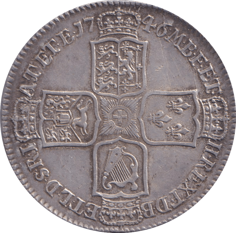 1746 HALFCROWN ( EF ) - HALFCROWN - Cambridgeshire Coins