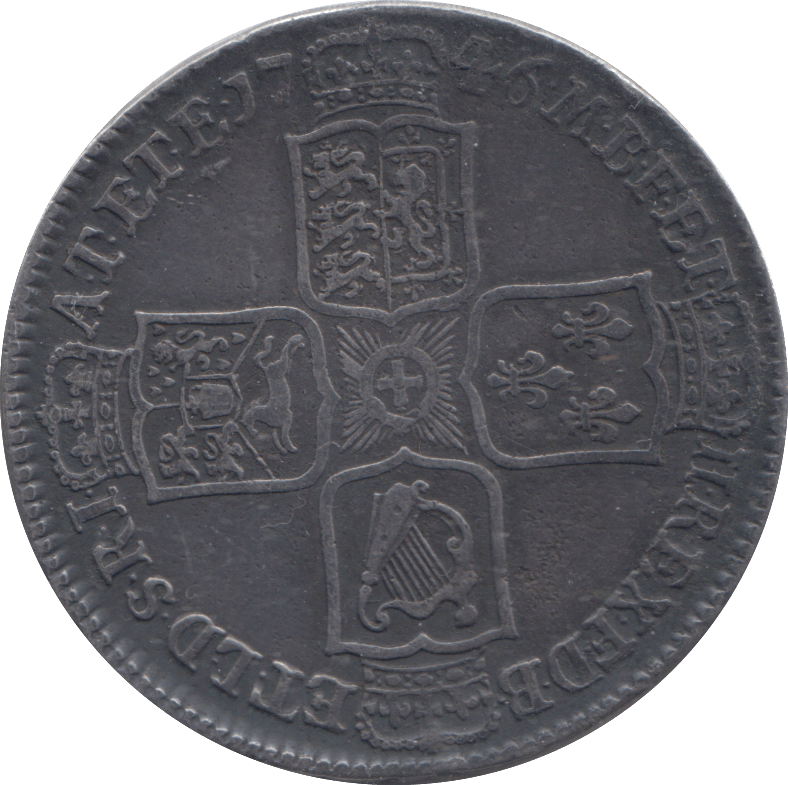 1746 HALFCROWN ( GVF ) - HALFCROWN - Cambridgeshire Coins