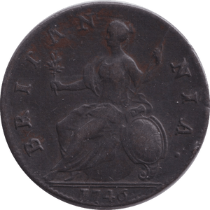1746 HALFPENNY ( VF ) - HALFPENNY - Cambridgeshire Coins