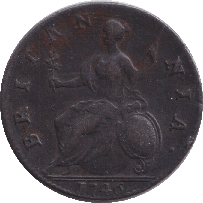 1746 HALFPENNY ( VF ) - HALFPENNY - Cambridgeshire Coins