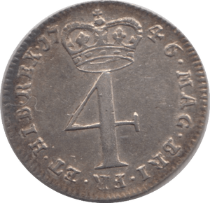 1746 MAUNDY FOURPENCE ( EF ) - MAUNDY FOURPENCE - Cambridgeshire Coins