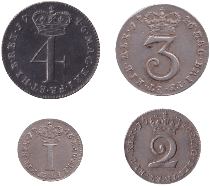 1746 MAUNDY SET B - Maundy Set - Cambridgeshire Coins