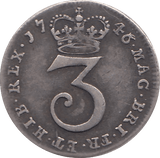 1746 MAUNDY THREEPENCE ( VF ) - MAUNDY THREEPENCE - Cambridgeshire Coins