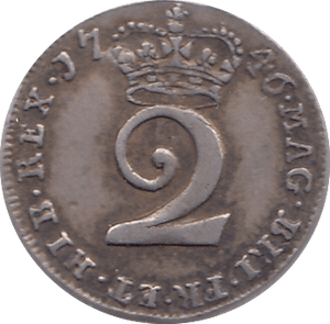 1746 MAUNDY TWOPENCE ( VF ) - MAUNDY TWOPENCE - Cambridgeshire Coins