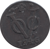 1746 NETHERLAND 1 DUIT - WORLD COINS - Cambridgeshire Coins