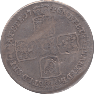 1746 SIXPENCE ( FINE ) - SIXPENCE - Cambridgeshire Coins