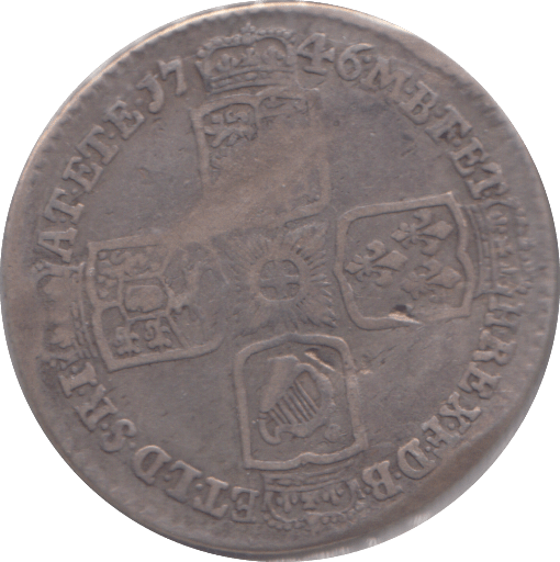 1746 SIXPENCE ( FINE ) - SIXPENCE - Cambridgeshire Coins