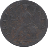 1747 HALFPENNY ( FINE ) - HALFPENNY - Cambridgeshire Coins