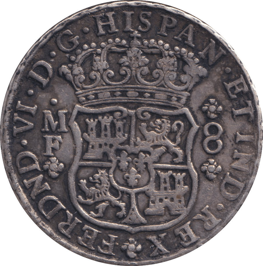 1747 SILVER 8 REALES MEXICO SPANISH COLONY - SILVER WORLD COINS - Cambridgeshire Coins