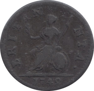 1749 FARTHING ( FINE ) - FARTHING - Cambridgeshire Coins