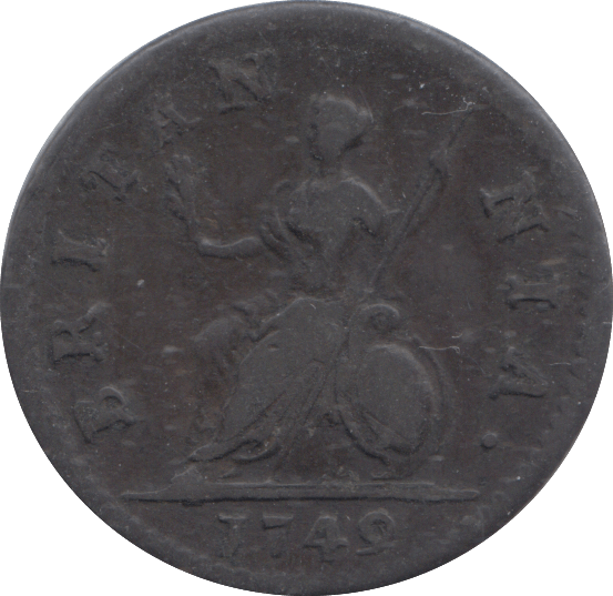 1749 FARTHING ( FINE ) - FARTHING - Cambridgeshire Coins