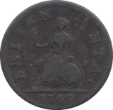 1749 FARTHING ( FINE ) - FARTHING - Cambridgeshire Coins