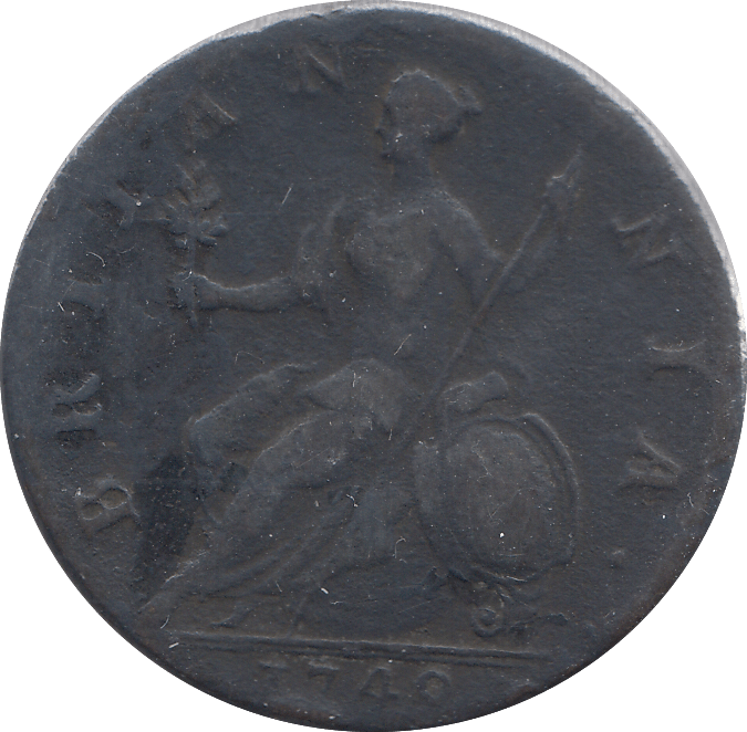 1749 HALFPENNY ( FINE ) - HALFPENNY - Cambridgeshire Coins