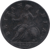 1749 HALFPENNY ( GVF ) - Halfpenny - Cambridgeshire Coins