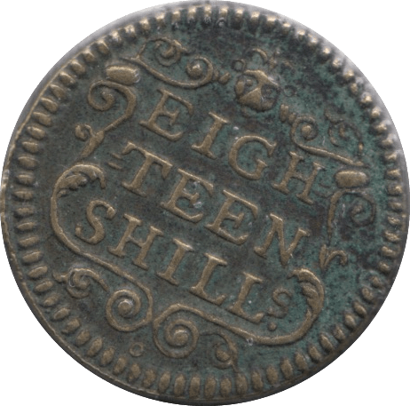 1750 BRITISH 18 SHILLINGS SCALE WEIGHT - COUNTER WEIGHTS - Cambridgeshire Coins