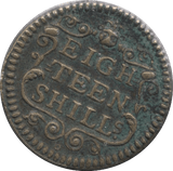 1750 BRITISH 18 SHILLINGS SCALE WEIGHT - COUNTER WEIGHTS - Cambridgeshire Coins