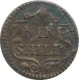 1750 BRITISH 9 SHILLINGS SCALE WEIGHT - COUNTER WEIGHTS - Cambridgeshire Coins