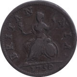 1750 FARTHING ( FINE ) - FARTHING - Cambridgeshire Coins