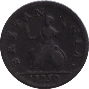 1750 FARTHING ( VF ) - FARTHING - Cambridgeshire Coins