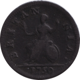 1750 FARTHING ( VF ) - FARTHING - Cambridgeshire Coins