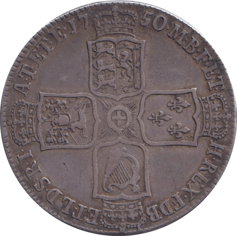 1750 HALFCROWN ( VF ) - HALFCROWN - Cambridgeshire Coins