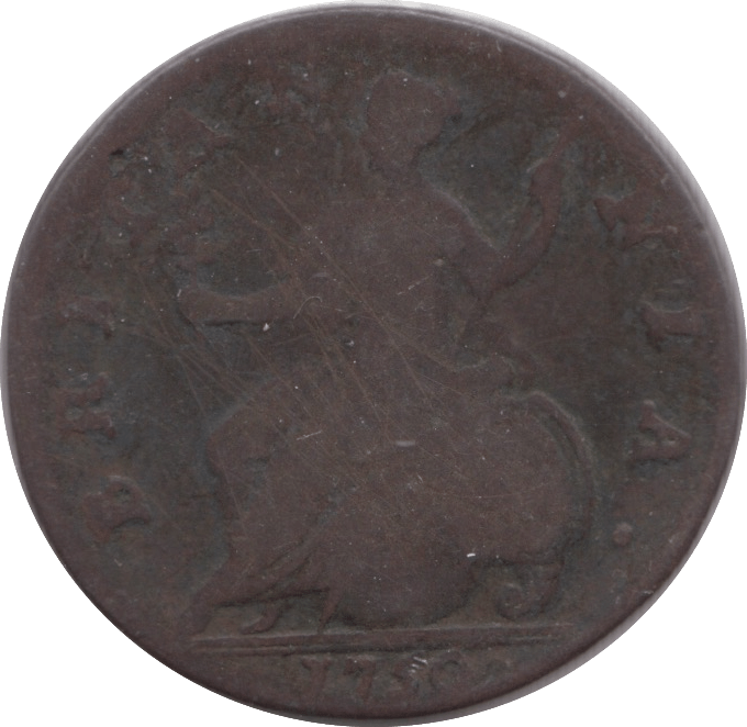 1750 HALFPENNY ( FAIR ) - HALFPENNY - Cambridgeshire Coins