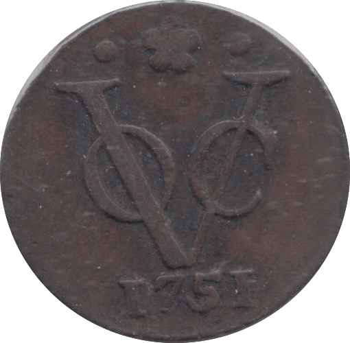 1751 DUTCH EAST INDIA DUIT - WORLD COINS - Cambridgeshire Coins
