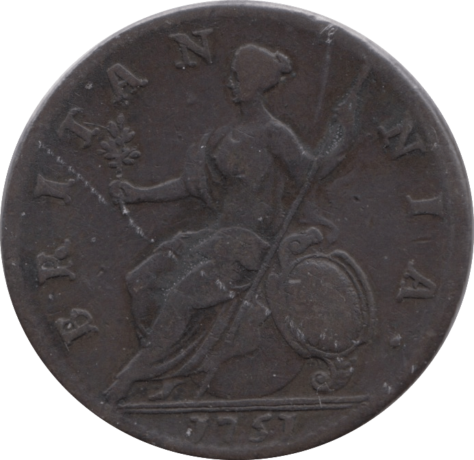 1751 HALFPENNY ( GF ) - HALFPENNY - Cambridgeshire Coins