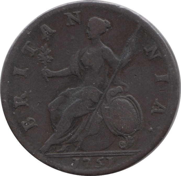 1751 HALFPENNY ( GF ) - HALFPENNY - Cambridgeshire Coins