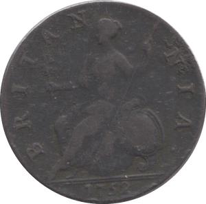 1752 HALFPENNY ( GF ) - HALFPENNY - Cambridgeshire Coins