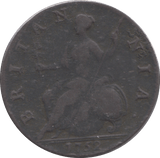 1752 HALFPENNY ( GF ) - HALFPENNY - Cambridgeshire Coins