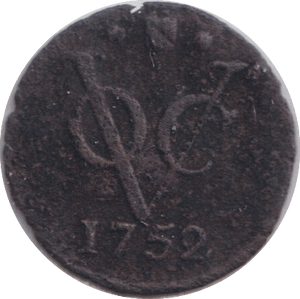 1752 ONE DUIL DUTCH EAST INDIES - WORLD COINS - Cambridgeshire Coins
