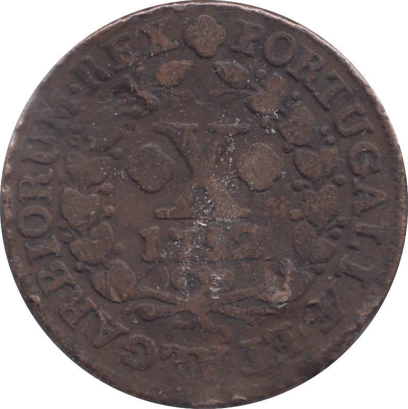 1752 PORTUGAL 10 REIS - WORLD COINS - Cambridgeshire Coins