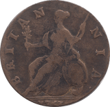 1753 HALF PENNY ( FINE ) - HALFPENNY - Cambridgeshire Coins