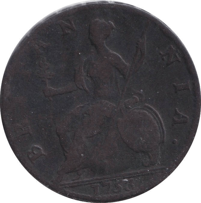 1753 HALFPENNY ( FINE ) - HALFPENNY - Cambridgeshire Coins