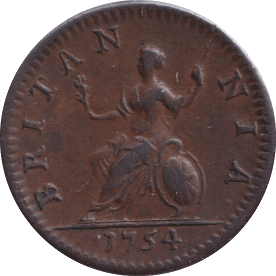1754 FARTHING ( EF ) - FARTHING - Cambridgeshire Coins