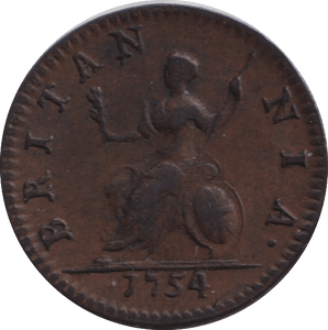 1754 FARTHING ( EF ) - FARTHING - Cambridgeshire Coins