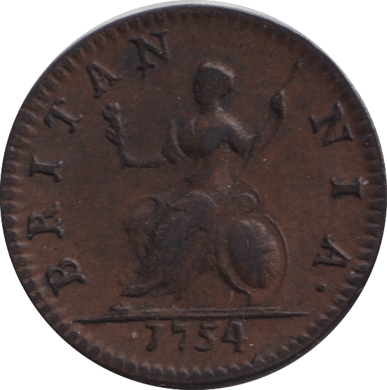 1754 FARTHING ( EF ) - FARTHING - Cambridgeshire Coins