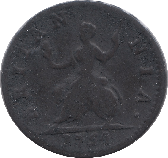 1754 FARTHING ( FAIR ) - Farthing - Cambridgeshire Coins