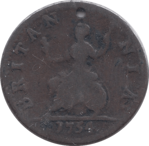 1754 FARTHING ( FAIR ) - Farthing - Cambridgeshire Coins