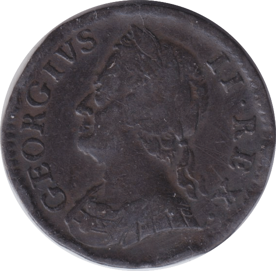 1754 FARTHING ( FINE ) 5 - FARTHING - Cambridgeshire Coins