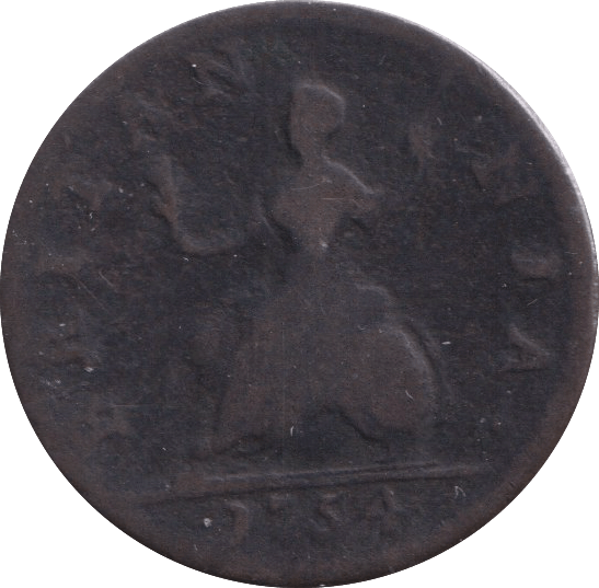 1754 FARTHING ( FINE ) - FARTHING - Cambridgeshire Coins
