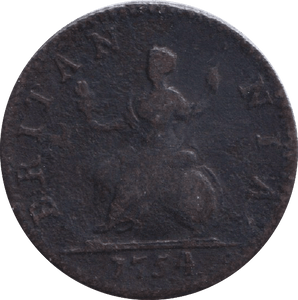 1754 FARTHING ( GF ) - FARTHING - Cambridgeshire Coins
