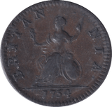 1754 FARTHING ( GVF ) - FARTHING - Cambridgeshire Coins