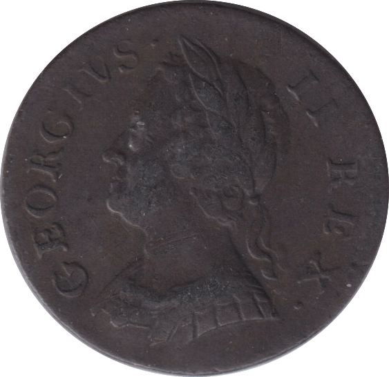 1754 FARTHING ( GVF ) - FARTHING - Cambridgeshire Coins