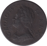 1754 FARTHING ( GVF ) - FARTHING - Cambridgeshire Coins