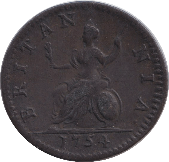 1754 FARTHING ( GVF ) - FARTHING - Cambridgeshire Coins