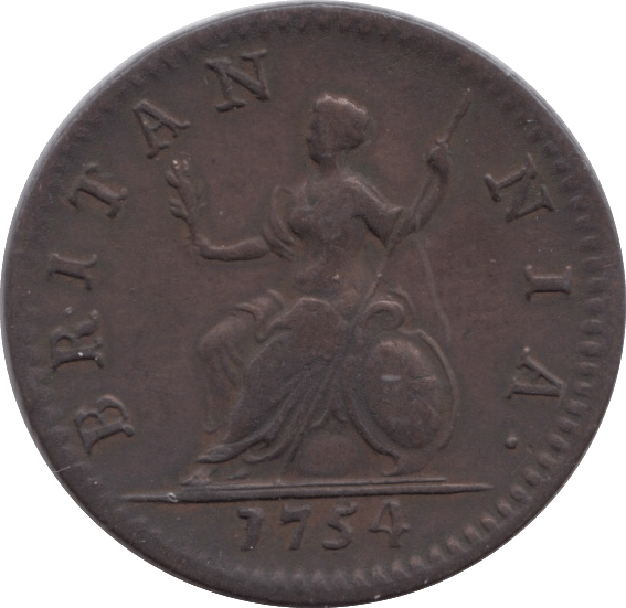 1754 FARTHING ( GVF ) - FARTHING - Cambridgeshire Coins